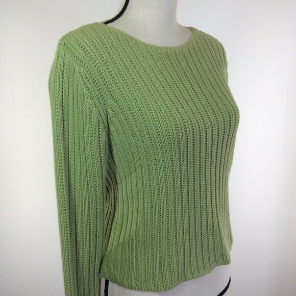 DEANE and White Womens Sweater Size Medium Green - Picture 5 of 12